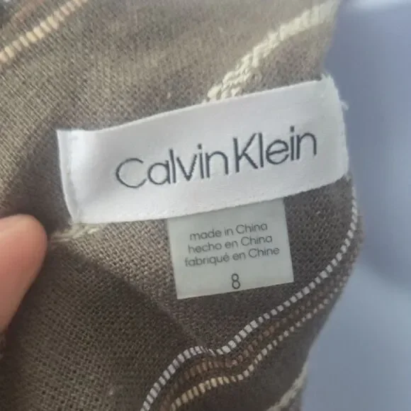 NEW Calvin Klein Gray and Green Sleeveless V-Neck Maxi Sundress - Picture 2 of 5